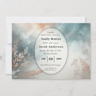 Invitación Boda de Cielo de Polvo de Estrellas Salvia y Terra