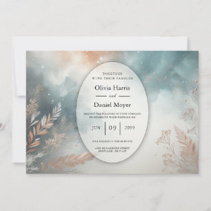 Invitación Boda de Cielo de Polvo de Estrellas Salvia y Terra