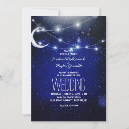 Invitación Boda de cielo nocturno | Luces de cadena