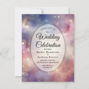 Invitación Boda de Cielos Cegadores de Polvo Estelar Celestia