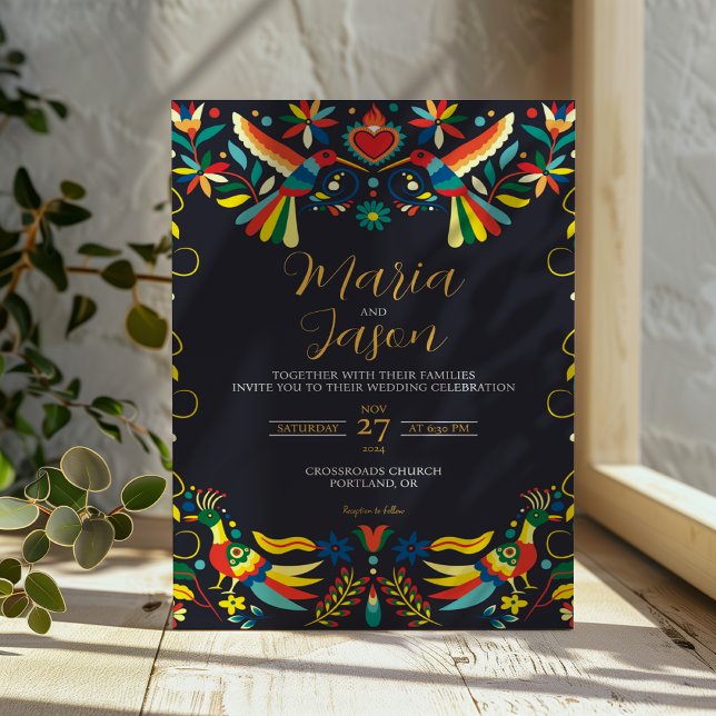 Invitación Boda de Cinco de Mayo Fiesta (Mexican Colorful Cinco de Mayo Fiesta Wedding Invitation)