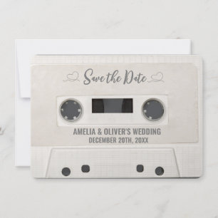 Invitación Boda de Cinta Retro Guardar la Fecha