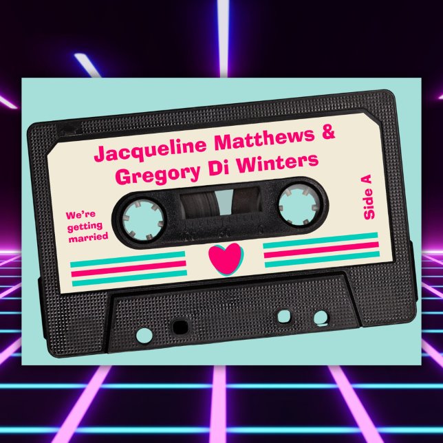 Invitación Boda de cinta Retro Oighties Music Mix (Subido por el creador)