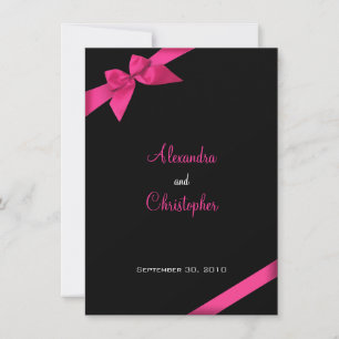 Invitación Boda de cinta rosa