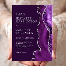 Boda de ciruela de ápice de plata morada