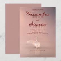Boda de Cisne Rosado Romántico