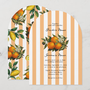 Invitación Boda de cítricos mediterráneos italianos Naranjas