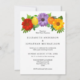 Invitación Boda de Citrus Floral Garden Post