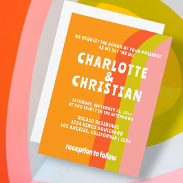 Invitación Boda de Citrus Retro Negrita