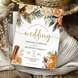 Invitación Boda de Citrus y Navidades de Cinnamon de Invierno