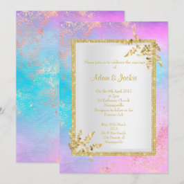 Invitación Boda DE CLASES ELEGANTES DE Mármol PINK GOLD Paste
