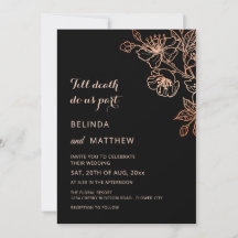 Boda de Cobre Negro Hasta que la Muerte nos Separe