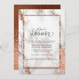 Invitación Boda de cobre y mármol Audaz Elegancia