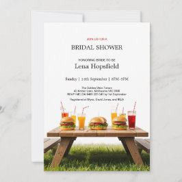 Invitación Boda de cocina de ducha de novia editable BBQ