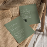 Invitación Boda de código de Boho QR verde neutro Sage<br><div class="desc">Esta es una invitación perfecta para bodas si buscas una invitación elegante y fácil de editar. Una elegante y sencilla invitación a la boda minimalista de sabio verde boho QR código. Como ves, presenta una plantilla de diseño simple y llana de color verde boho y los nombres e información de...</div>