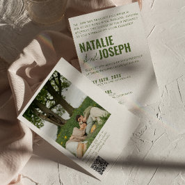 Invitación Boda de código QR brillante y colorido