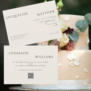 Invitación Boda de código QR contemporáneo para siempre