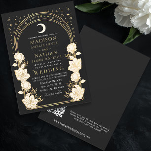 Invitación Boda de código QR de Art Nouveau de Arco Celestial