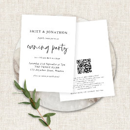 Invitación Boda de código QR de escritura moderna Invita Fies