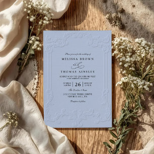 Invitación Boda de código QR de estampado ornamentado elegant