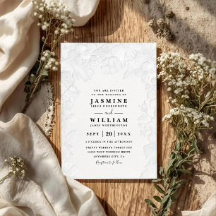 Invitación Boda de código QR de estampado ornamentado elegant