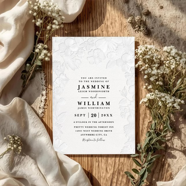 Invitación Boda de código QR de estampado ornamentado elegant (Subido por el creador)