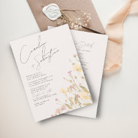 Boda de código QR de Flores Silvestres Delicadas M