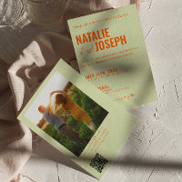 Boda de código QR de foto colorida tradicional bri