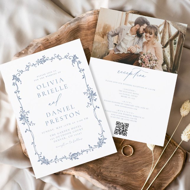 Invitación Boda de código QR de foto francesa de época victor (Subido por el creador)