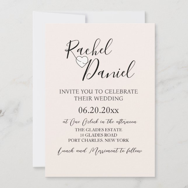 Invitación Boda de código QR de fotografía moderna (Anverso)