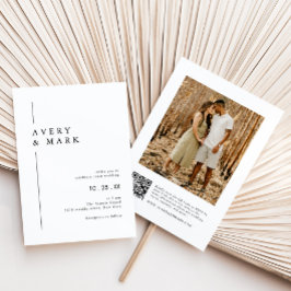 Invitación Boda de código QR de fotografía moderna