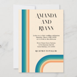 Invitación Boda de código QR de fotografía retro veraniega vi