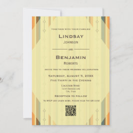 Invitación Boda de código QR de inspiración moderna de mediad