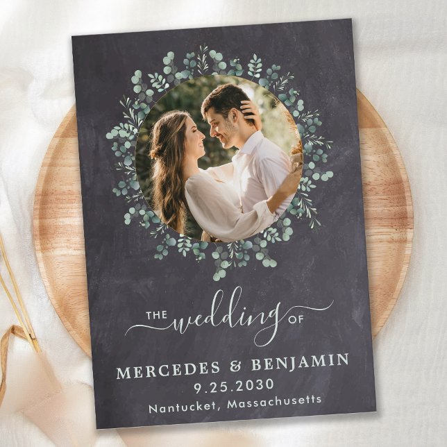 Invitación Boda de código QR de la foto de ecología de eucali (Subido por el creador)