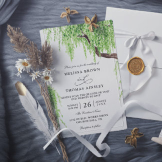 Invitación Boda de código QR de presupuesto inteligente para 