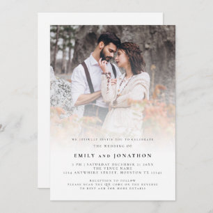 Invitación Boda de código QR de superposición de fotografía m