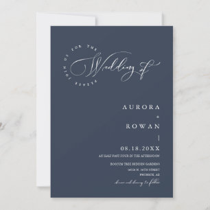 Invitación Boda de código QR del Arco Azul de la Marina