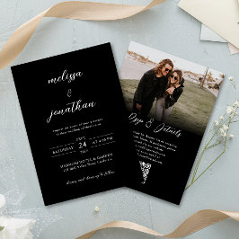 Invitación Boda de código QR del guión gráfico moderno de col