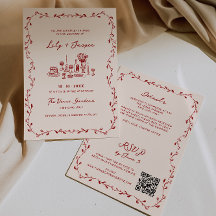 Boda de código QR dibujado de una mano de cimarron