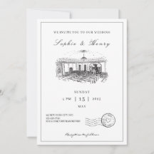 Boda de código QR elegante de escritura moderna