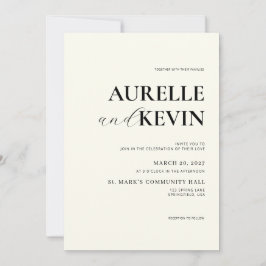 Invitación Boda de código QR elegante moderno minimalista mar