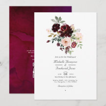 Boda de código QR floral de bayas y rubor de Borgo