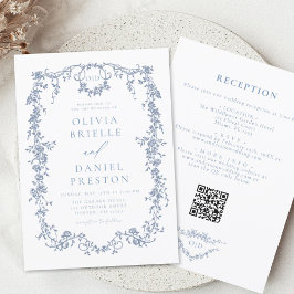 Invitación Boda de código QR francés de All In One