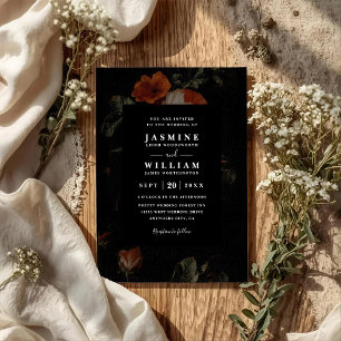 Invitación Boda de código QR holandés de rosas florales román