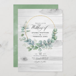 Invitación Boda de código QR para Eucalyptus Barn Country