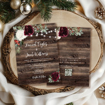 Boda de código QR para Navidades de madera Rusa