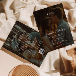 Invitación Boda de código QR para superposición de escritura