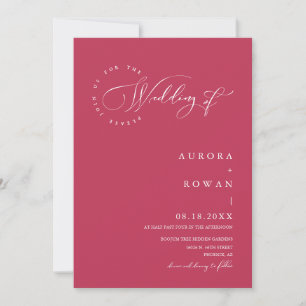 Invitación Boda de código QR Viva Magenta Arch