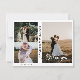 Invitación Boda de Collage de fotos de guiones modernos Graci