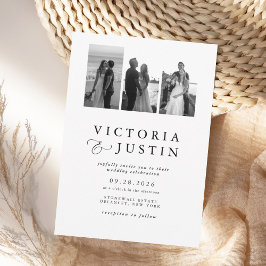 Invitación BODA de Collage de fotos moderno ELLA